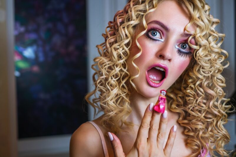 doll, blonde, model