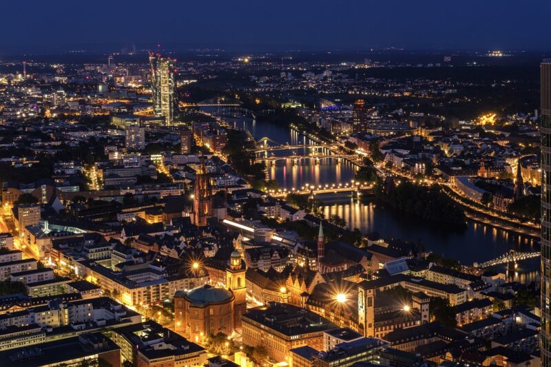 city, frankfurt, cityscape